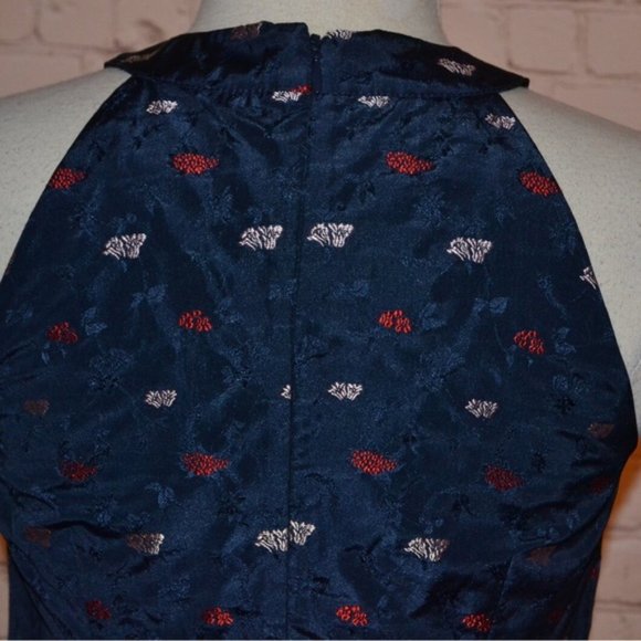 Banana Republic Evening Dress Women's Choker Top Navy Blue Party Dress 💎 - Picture 3 of 7